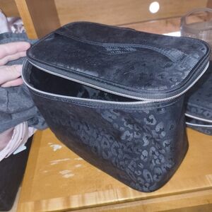 Black Leopard Print Men's Bag